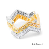 14K Two-Tone Gold Diamond Pavé Flip Ring (1.05 ct)
